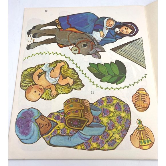 1977 Whitman The Christmas Story Told in Sticker Pictures Sticker Book Unused - Picture 7 of 7